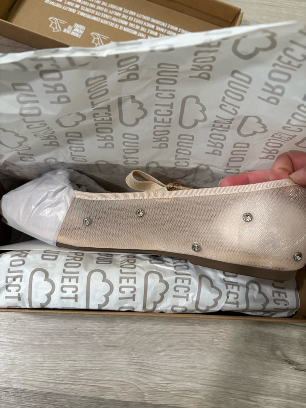 Women's Ballet Flats in Light Beige - Comfortable Everyday Style - Picture 2 of 8